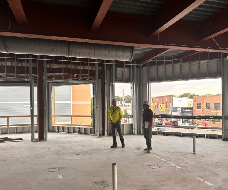 Clear Construction - staff on active construction project